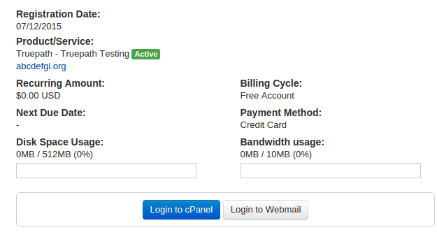 cPanel Access Login Truepath